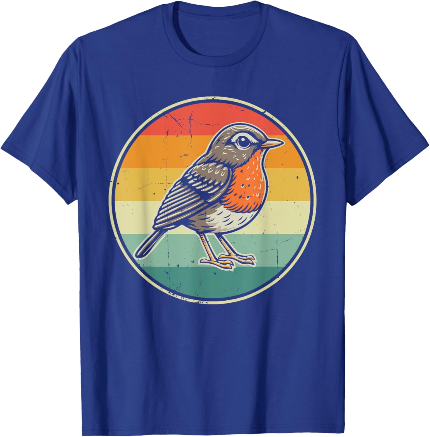American Robin Retro T-Shirt - T-Shirt | Royal