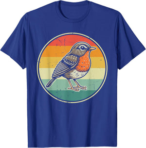 American Robin Retro T-Shirt - T-Shirt | Royal