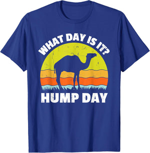 Vintage Dromedary Camel What Day Is It Hump Day Retro T-Shirt - T-Shirt | Royal