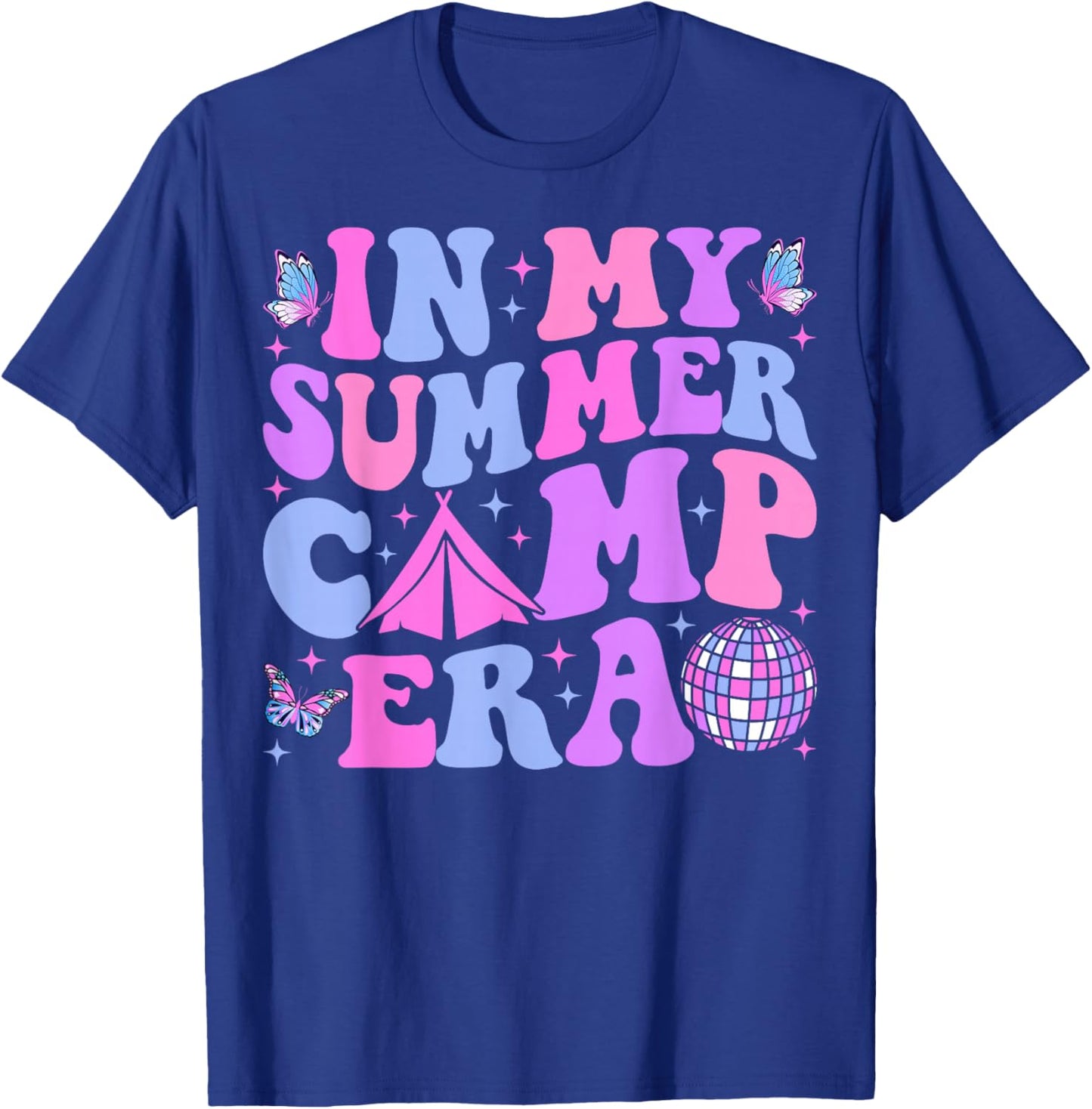 Groovy in My Summer Camp Era Camping T-Shirt - T-Shirt | Royal