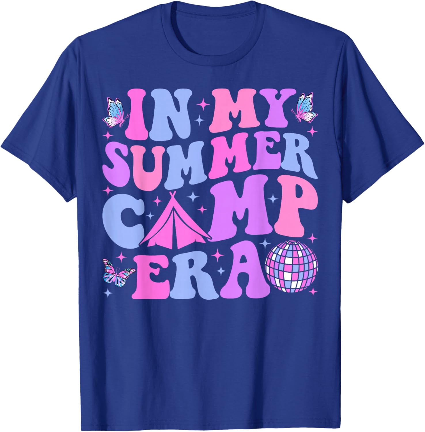 Groovy in My Summer Camp Era Camping T-Shirt - T-Shirt | Royal