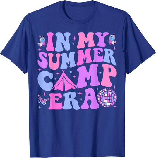 Groovy in My Summer Camp Era Camping T-Shirt - T-Shirt | Royal