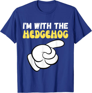 I'm with the Hedgehog Funny Design Im with the Hedgehog T-Shirt - T-Shirt | Royal