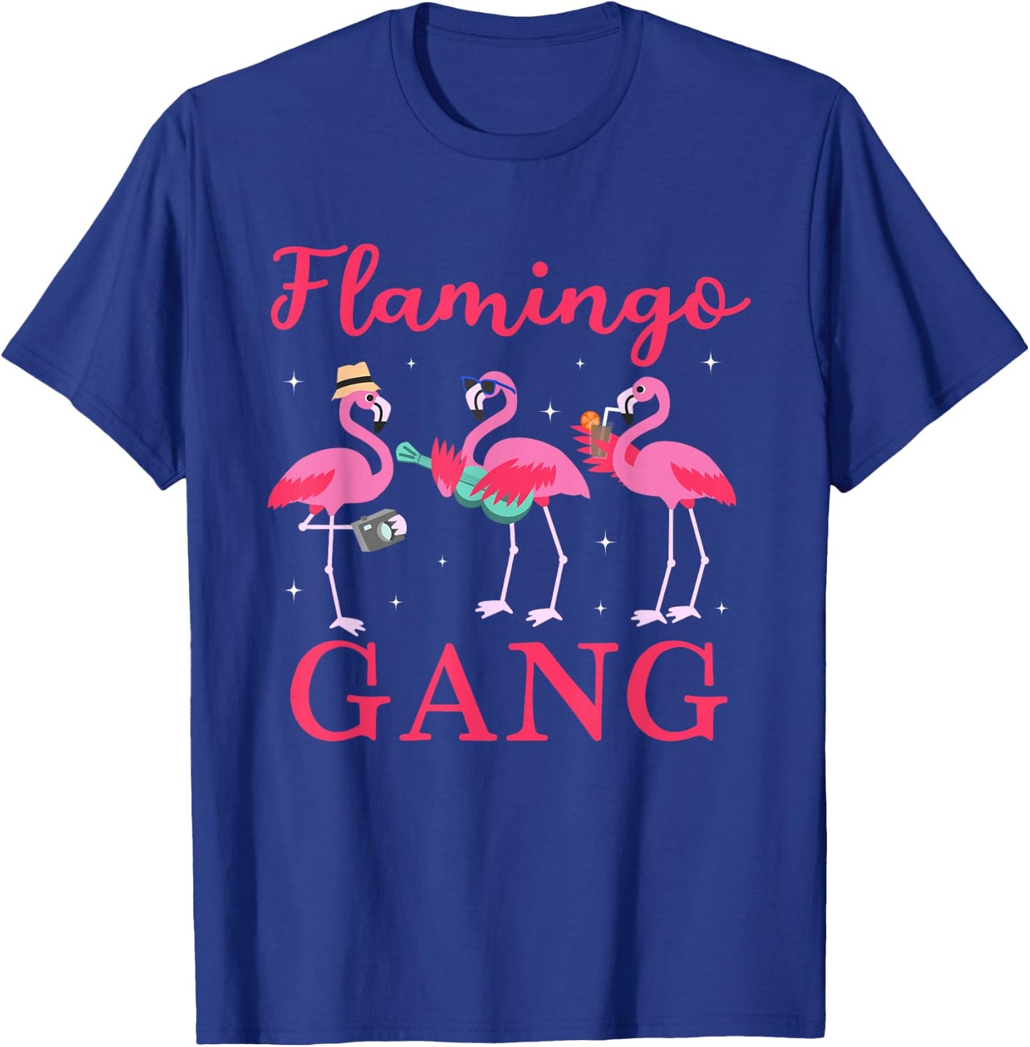 Flamingo Gang Funny Flamingo Holiday and JGA T-Shirt - T-Shirt | Royal