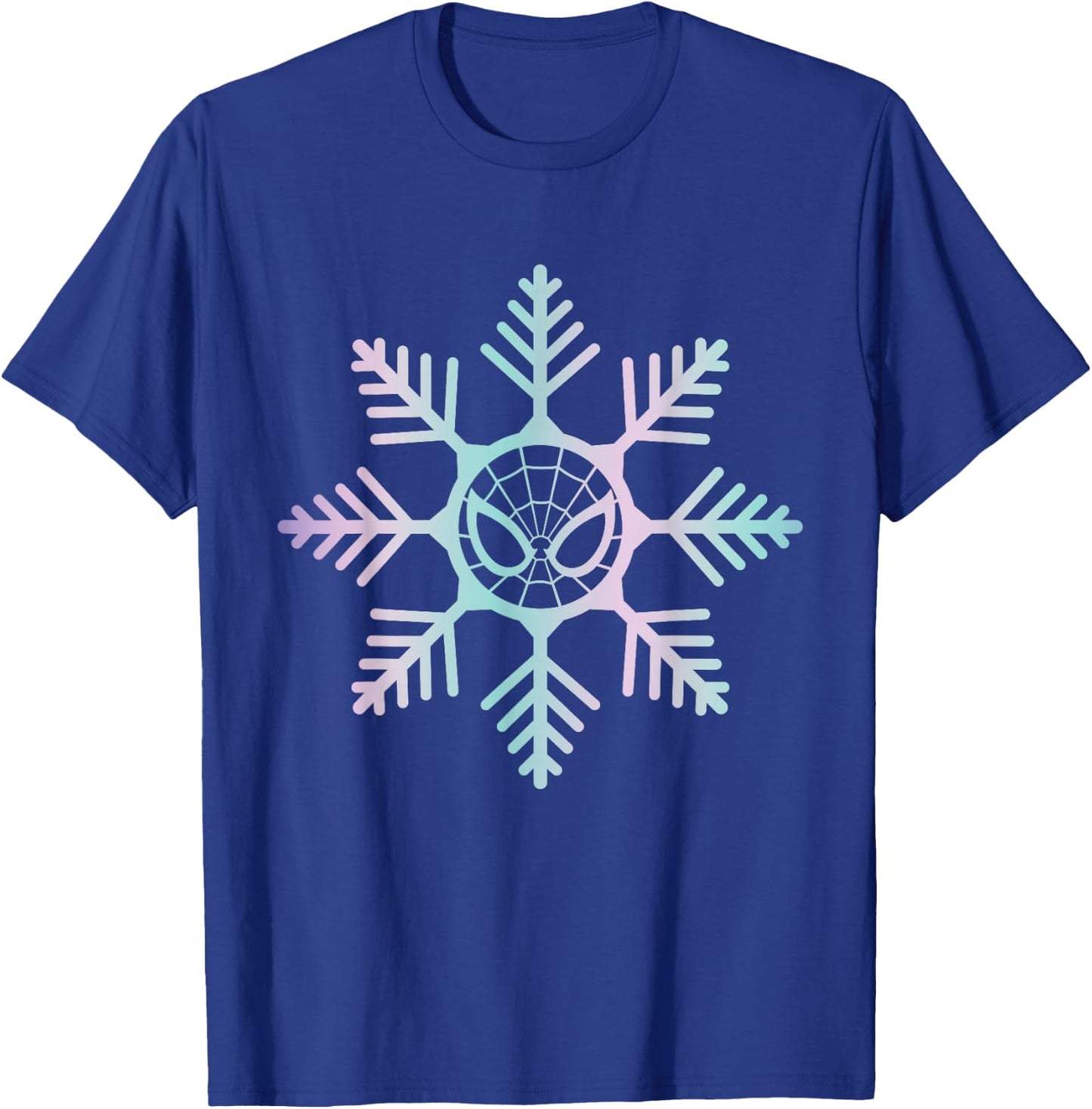 Marvel Spider-Man Winter Holiday Snowflake Logo T-Shirt - T-Shirt | Royal