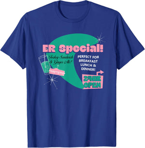 Emergency Room Diner Nursing Humor Medical Joke Physicians T-Shirt - T-Shirt | Royal