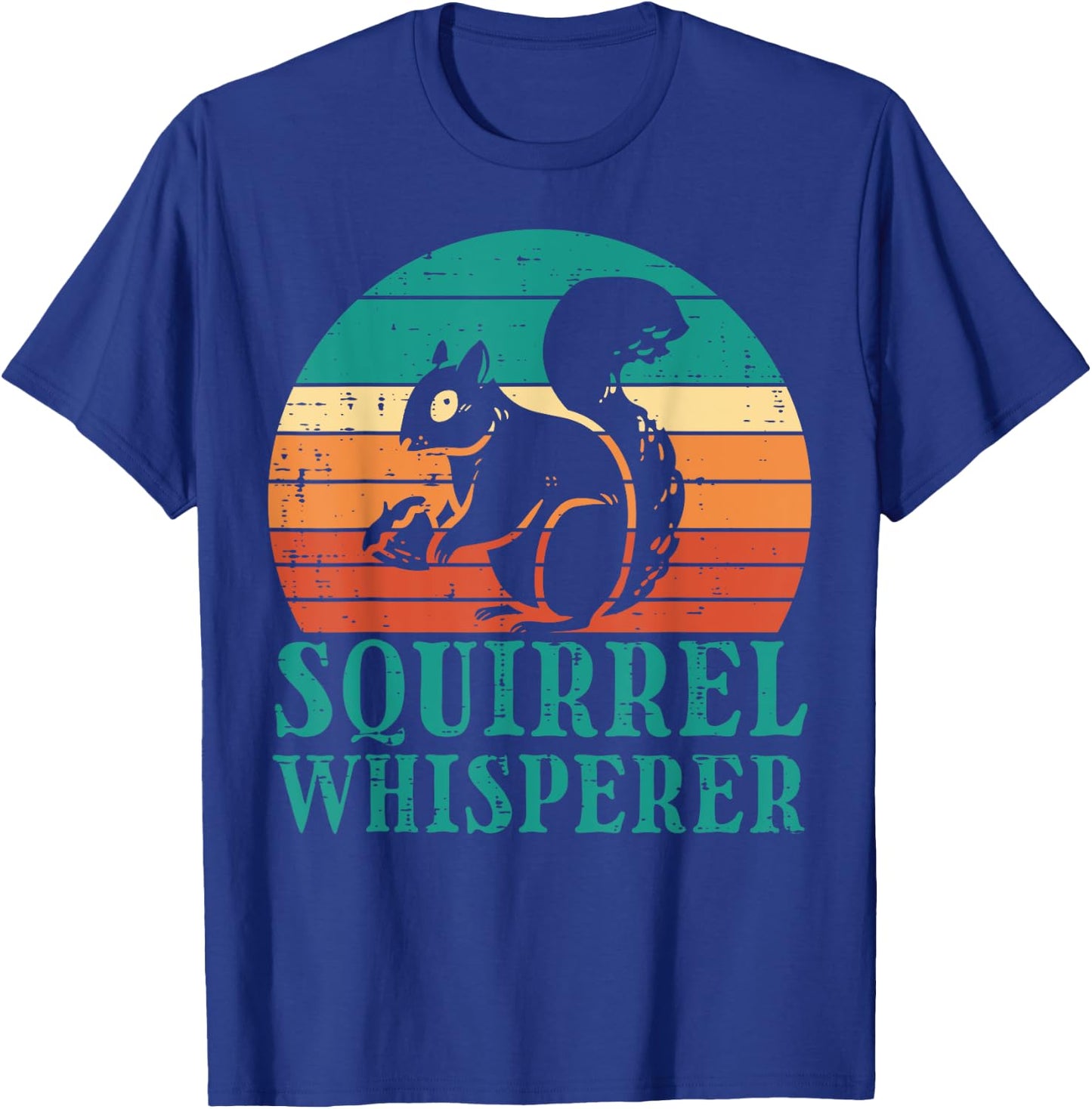 Squirrel Whisperer Sunset Retro Rodent Women Men Kids Youth T-Shirt - T-Shirt | Royal