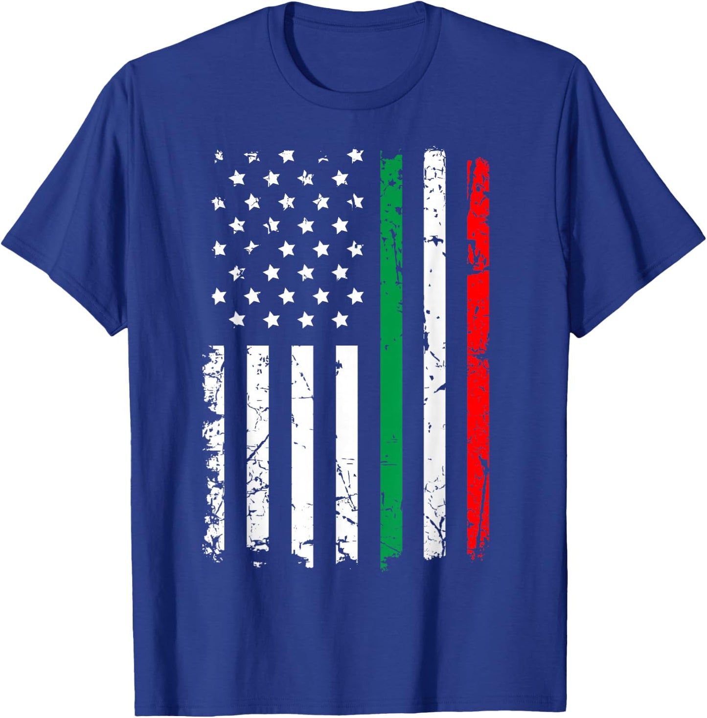 Italian American Flag Italy Flag T-Shirt - T-Shirt | Royal