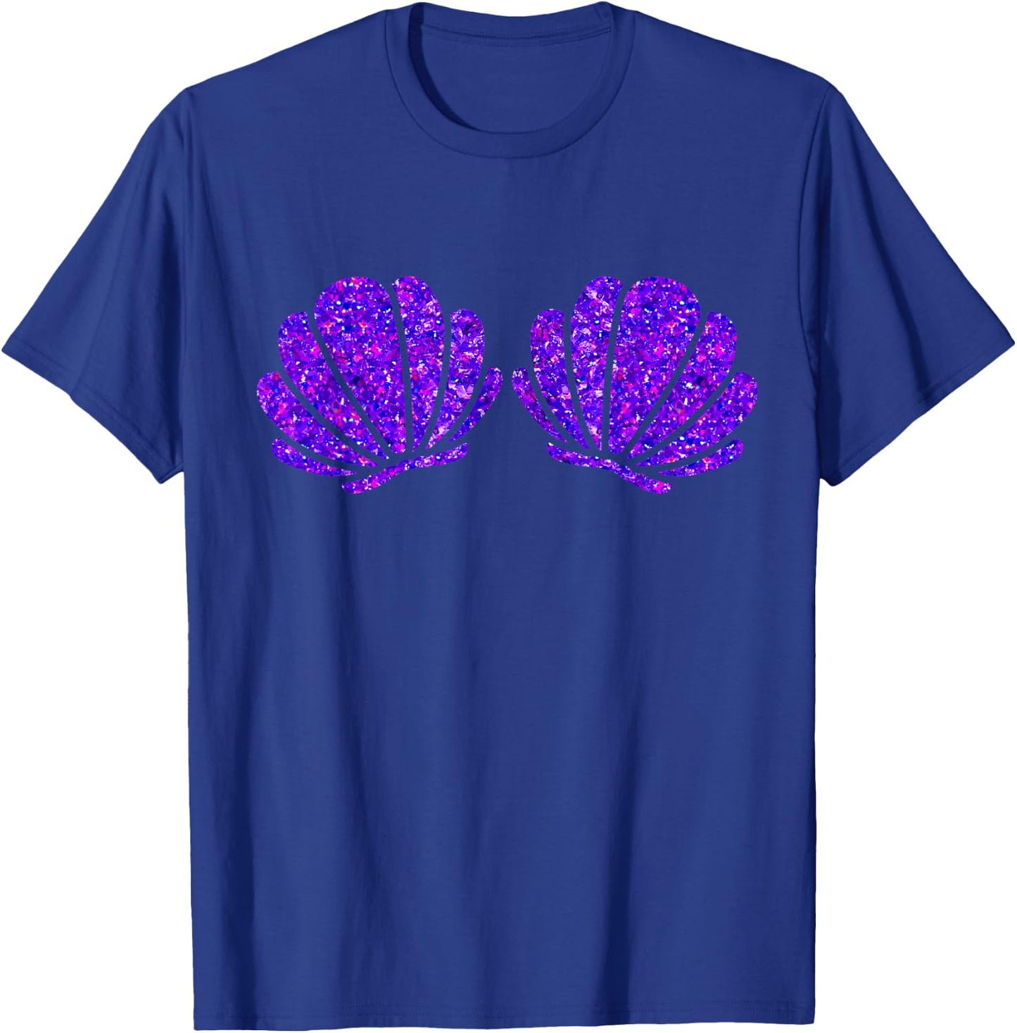Mermaid Shell Bra Costume , black, S T-Shirt - T-Shirt | Royal