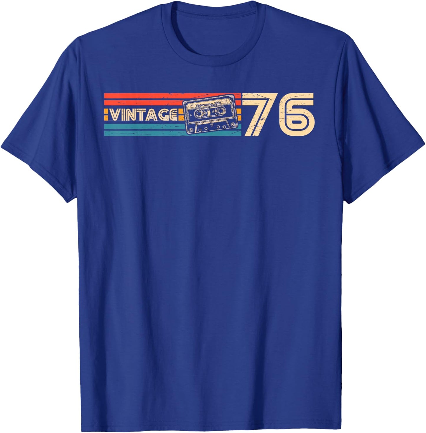 50.Geburtstag Retro Vintage 1976 Mann Frau Geschenk T-Shirt - T-Shirt | Royal