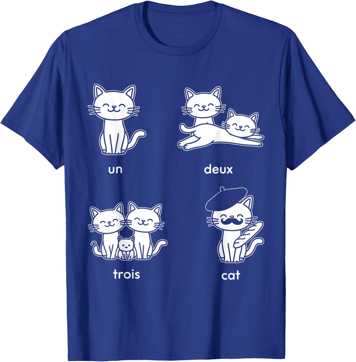 Un Deux Trois Cat T-Shirt - T-Shirt | Royal