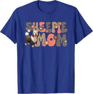 Old English Sheepdog Groovy World's Best Sheepie Mom T-Shirt - T-Shirt | Royal