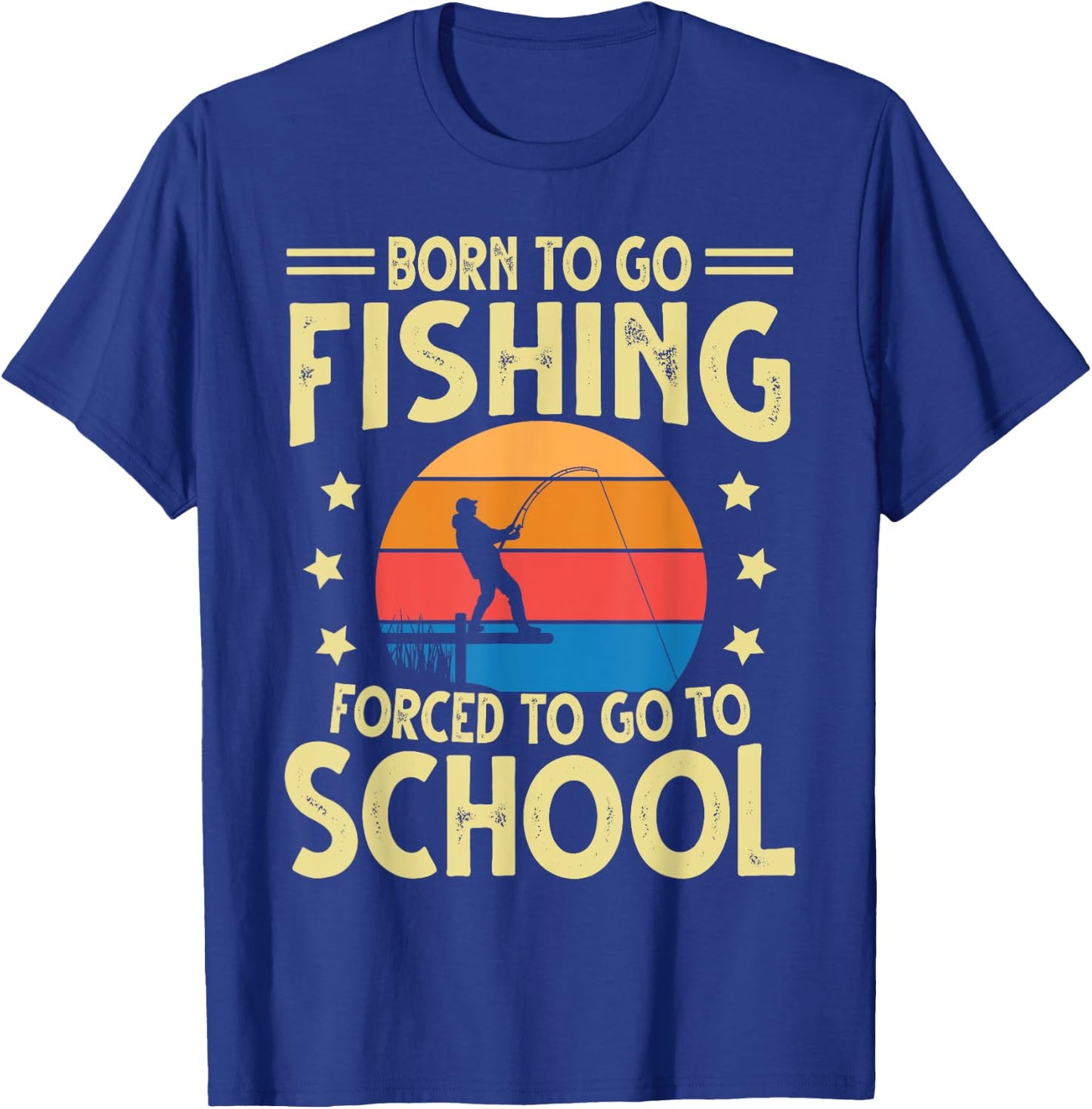 Fishing Women Kids Bass Fishing Fisherman Fish T-Shirt - T-Shirt | Royal