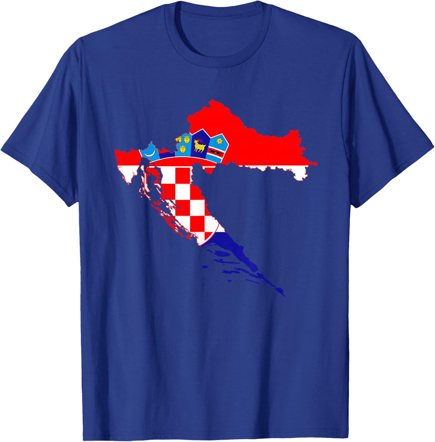 Kroatien Flagge Hrvatska Land Kroate Kroatisch Deko Croatia T-Shirt - T-Shirt | Royal