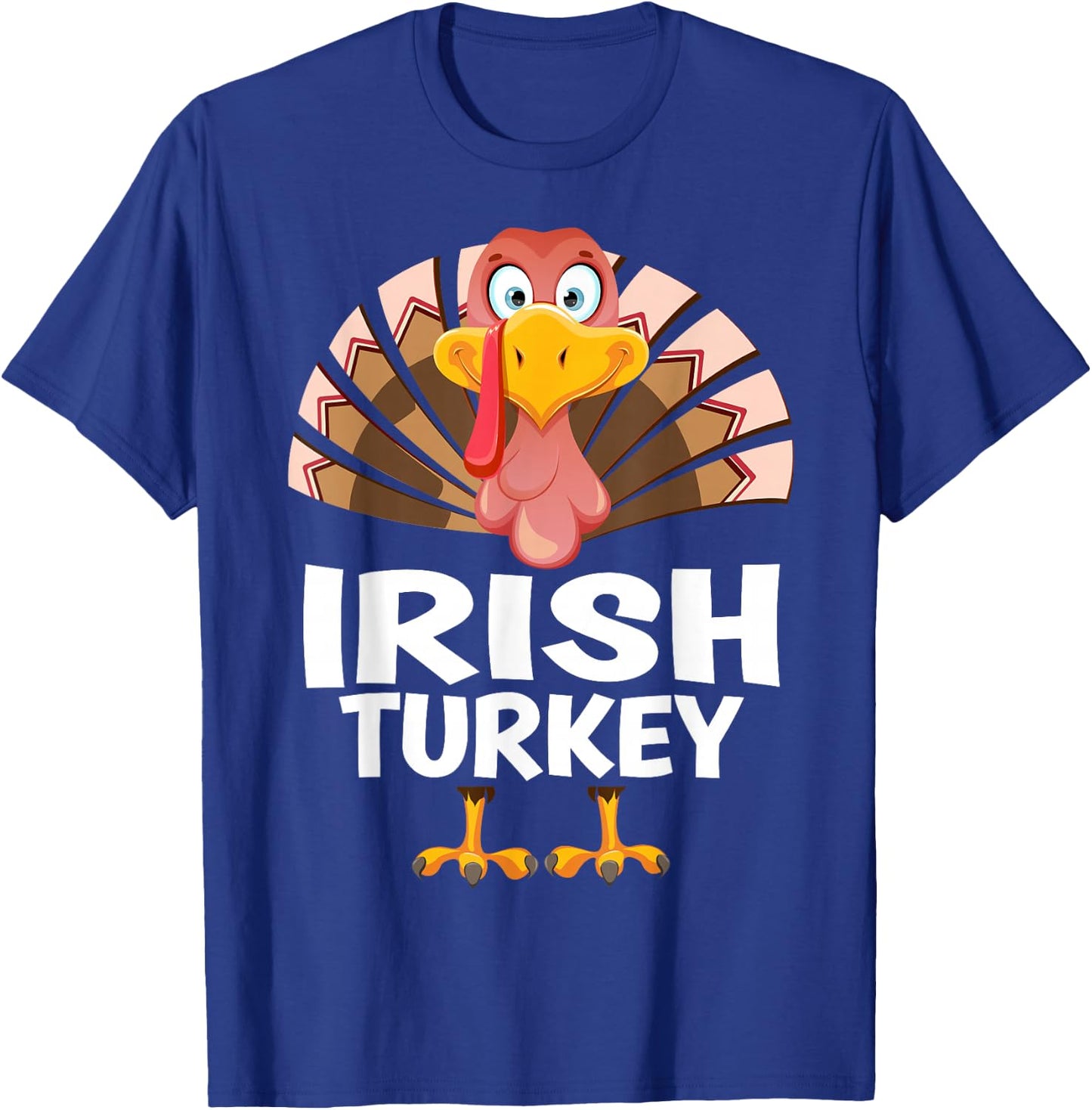 Thanksgiving Irish Turkey Matching Pajama T-Shirt - T-Shirt | Royal