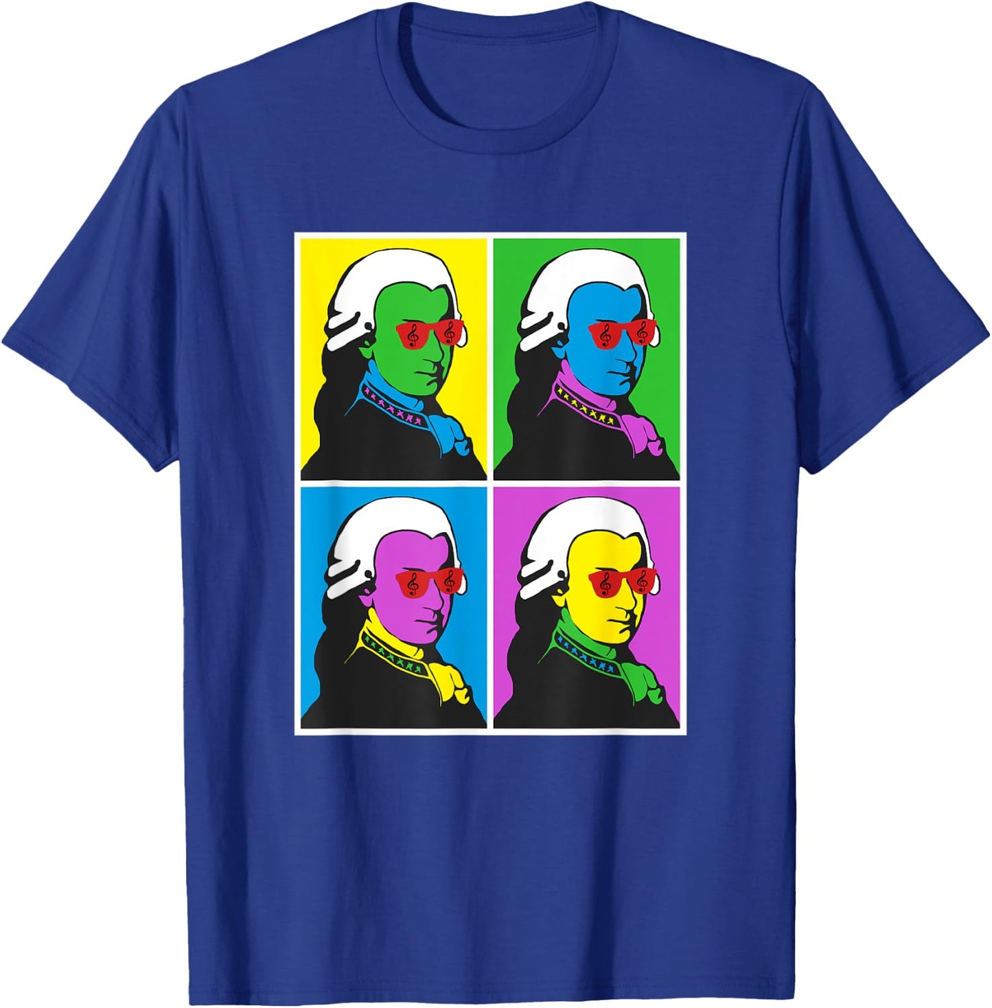 Wolfgang Amadeus Mozart Pop Art Poster Style T-Shirt - T-Shirt | Royal