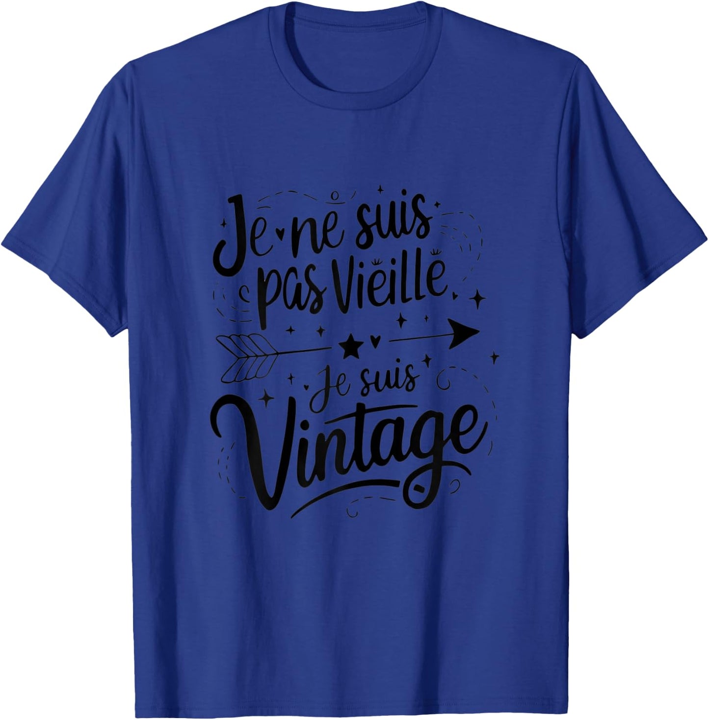 Je Ne Suis Pas Vieille Je Suis Vintage Gift Funny Humour , grey, Female X-Small T-Shirt - T-Shirt | Royal