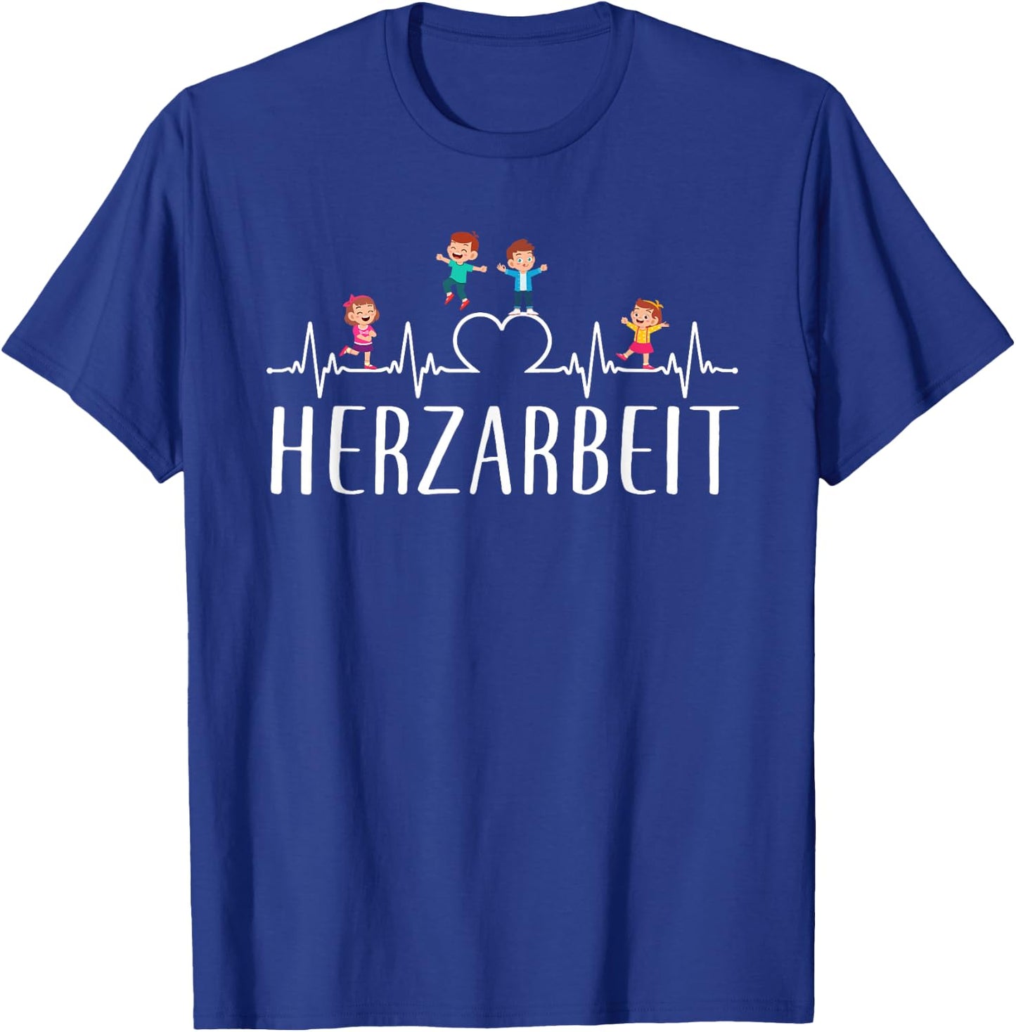 Herzarbeit with German Text "Erehrin Kindergarten Design [German Language], black T-Shirt - T-Shirt | Royal