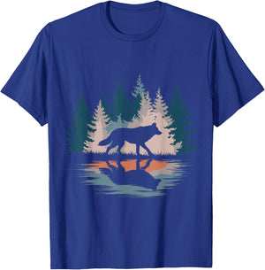Wolf Retro T-Shirt - T-Shirt | Royal