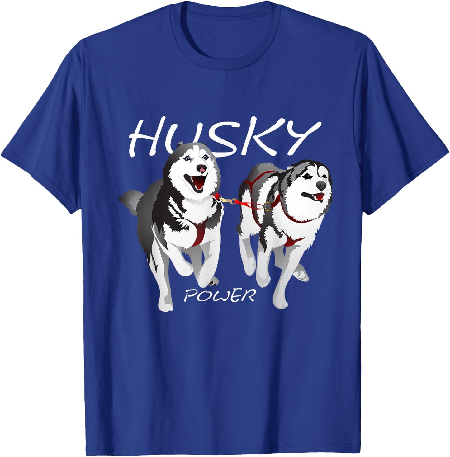 Siberian Husky Power Awesome Cute Husky T-Shirt - T-Shirt | Royal