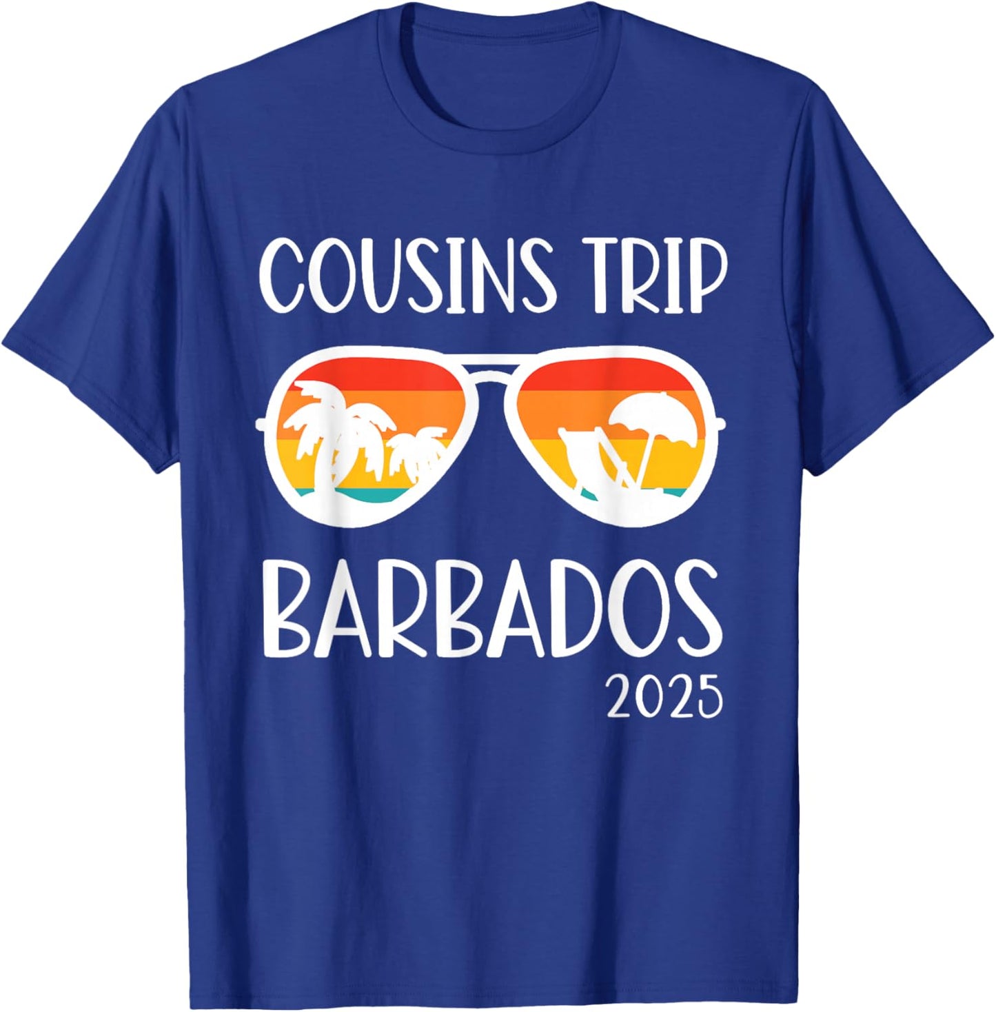 Cousins Trip Barbados Caribbean 2025 Weekend Family Reunion T-Shirt - T-Shirt | Royal