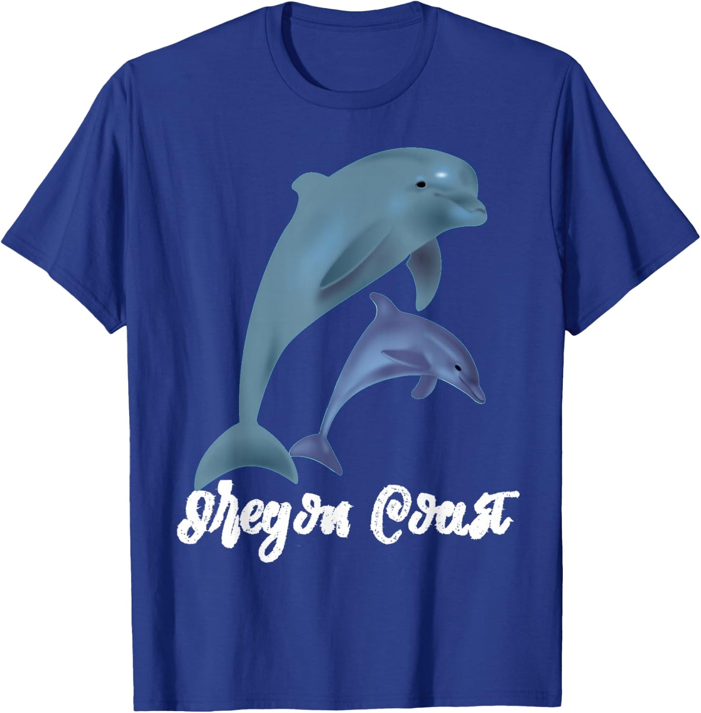 Oregon Coast Souvenir Dolphin PNW gift T-Shirt - T-Shirt | Royal
