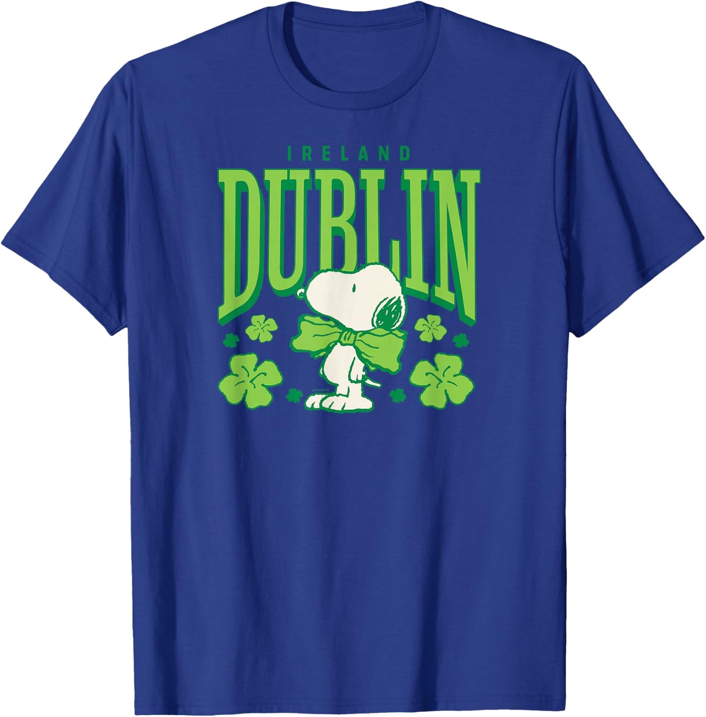 Peanuts - Snoopy St. Patrick's Day Dublin Ireland T-Shirt - T-Shirt | Royal