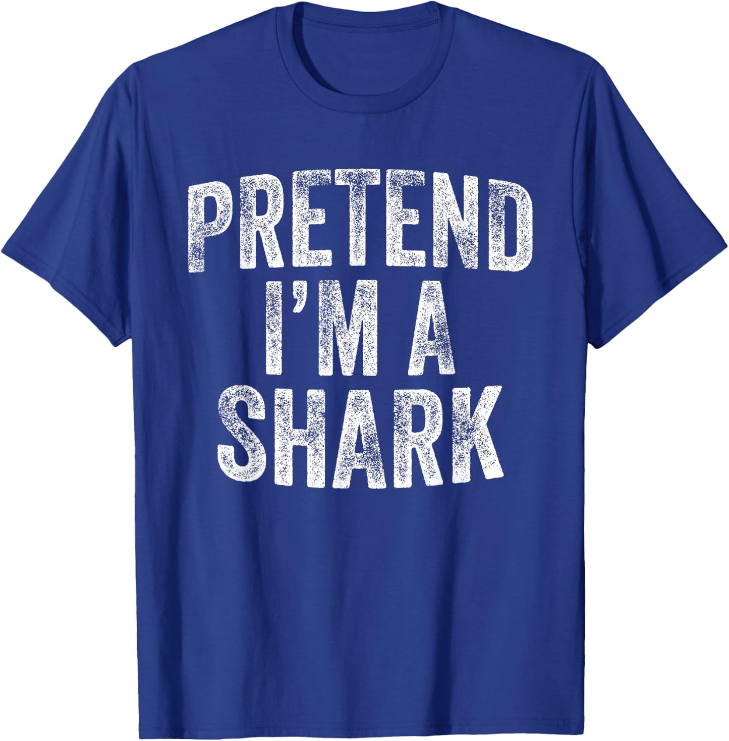 Pretend I'm A Shark Costume Family Lazy Easy Halloween Party T-Shirt - T-Shirt | Royal