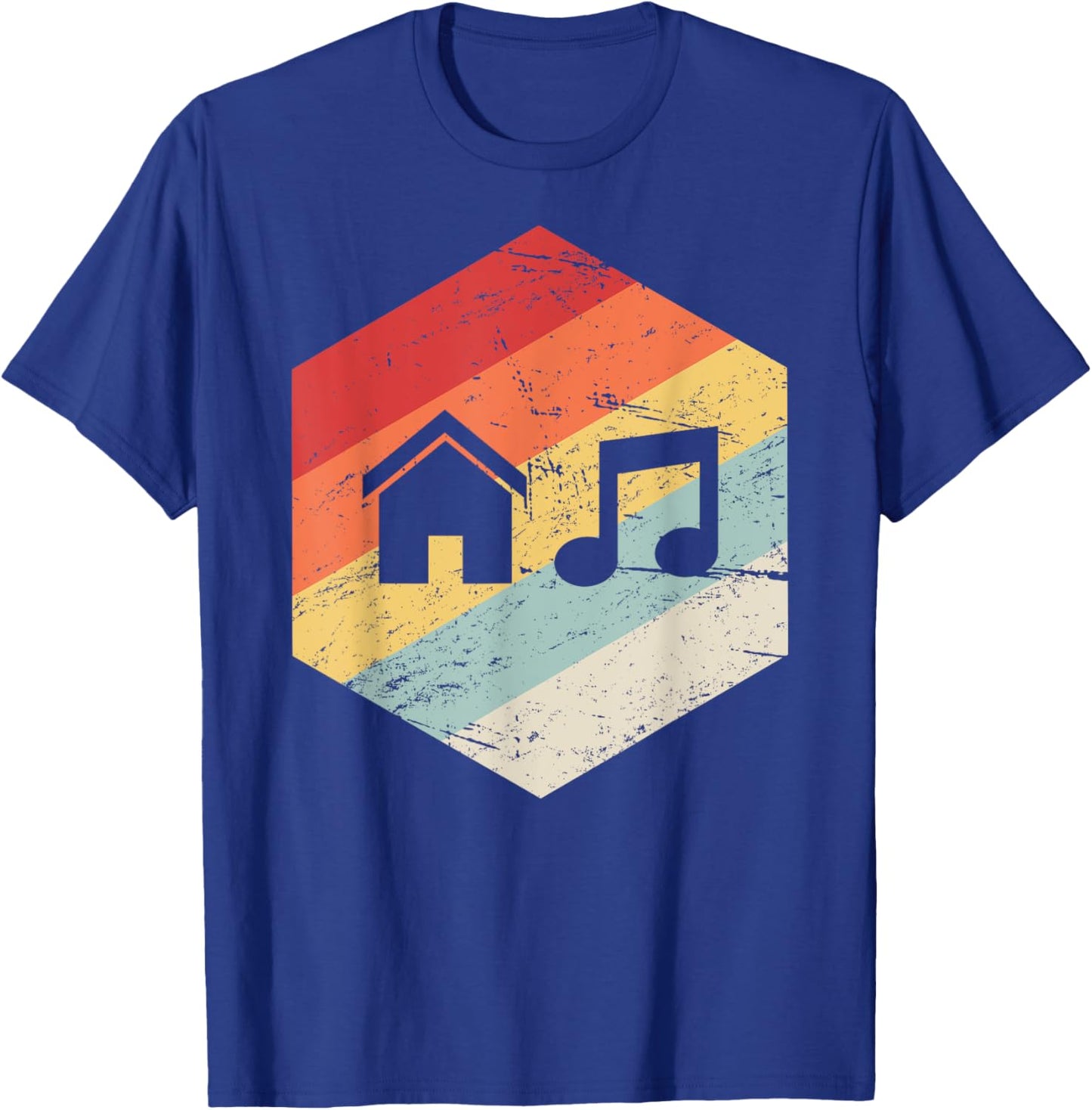 Vintage Retro House Music T-Shirt - T-Shirt | Royal
