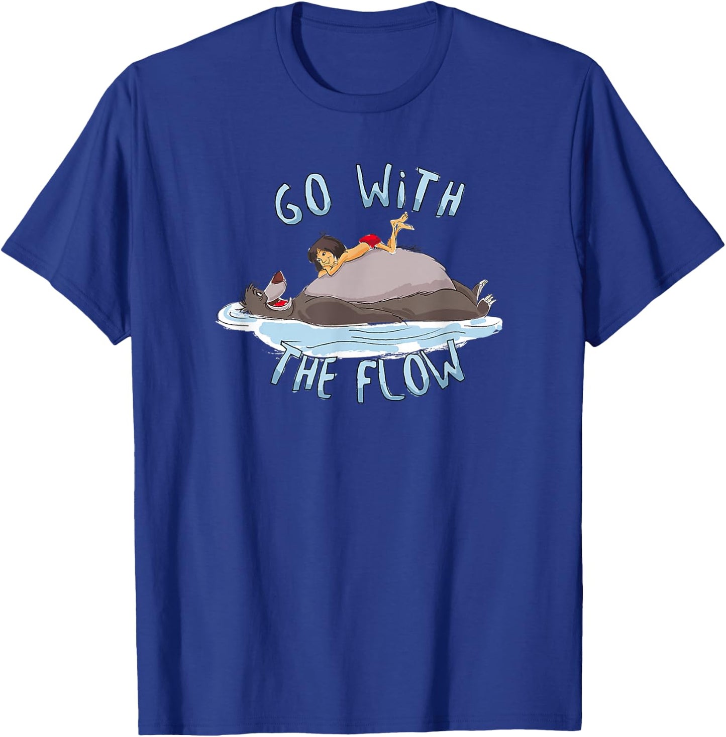Disney The Jungle Book Mowgli & Baloo Go with The Flow T-Shirt - T-Shirt | Royal