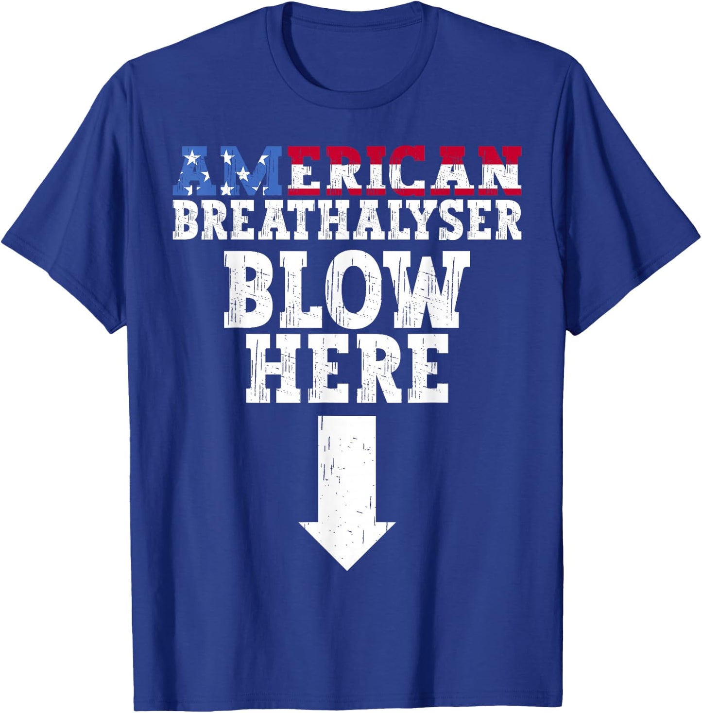 American Breathalyzer 4th Of July USA Funny Patriotic T-Shirt - T-Shirt | Royal