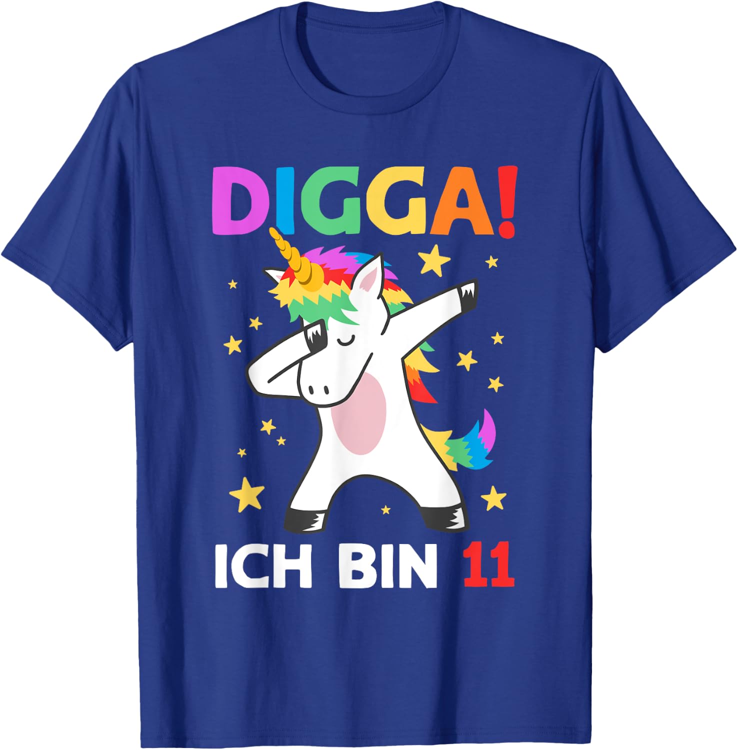 Digga Ich Bin 11 Jahre Dabbing Einhorn 11. Geburtstag T-Shirt - T-Shirt | Royal