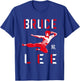 Bruce Lee Flying Kick Shadowed Face Shot , Black, S T-Shirt - T-Shirt | Royal