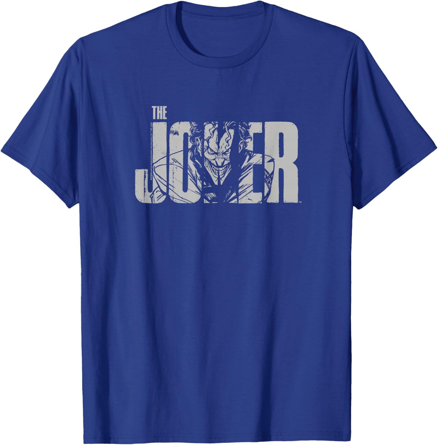 Batman Joker Text on Grey T-Shirt - T-Shirt | Royal