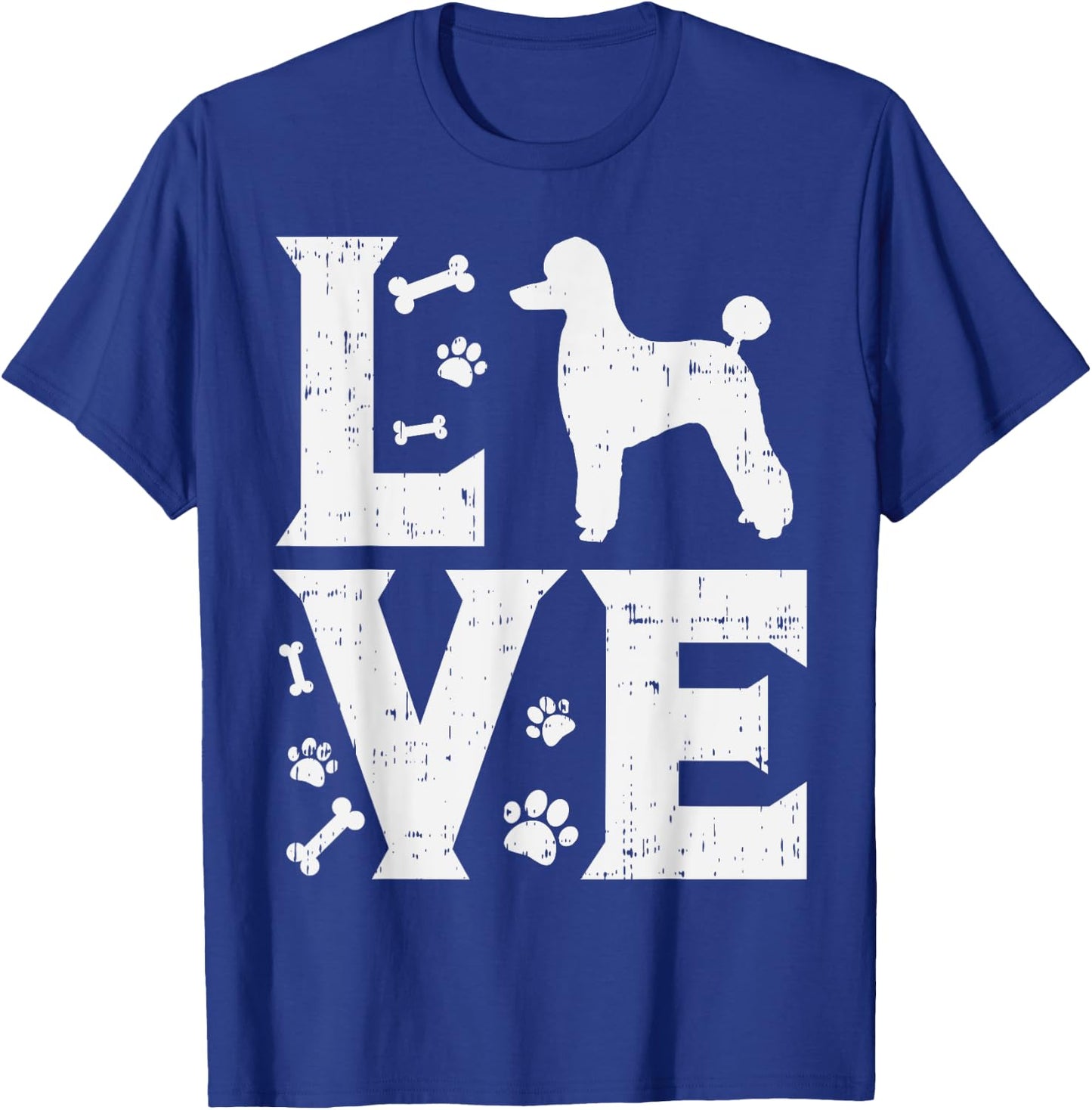 Love Poodle Standard Miniature Toy Pet Dog Lover Owner Gift Women Kids T-Shirt - T-Shirt | Royal