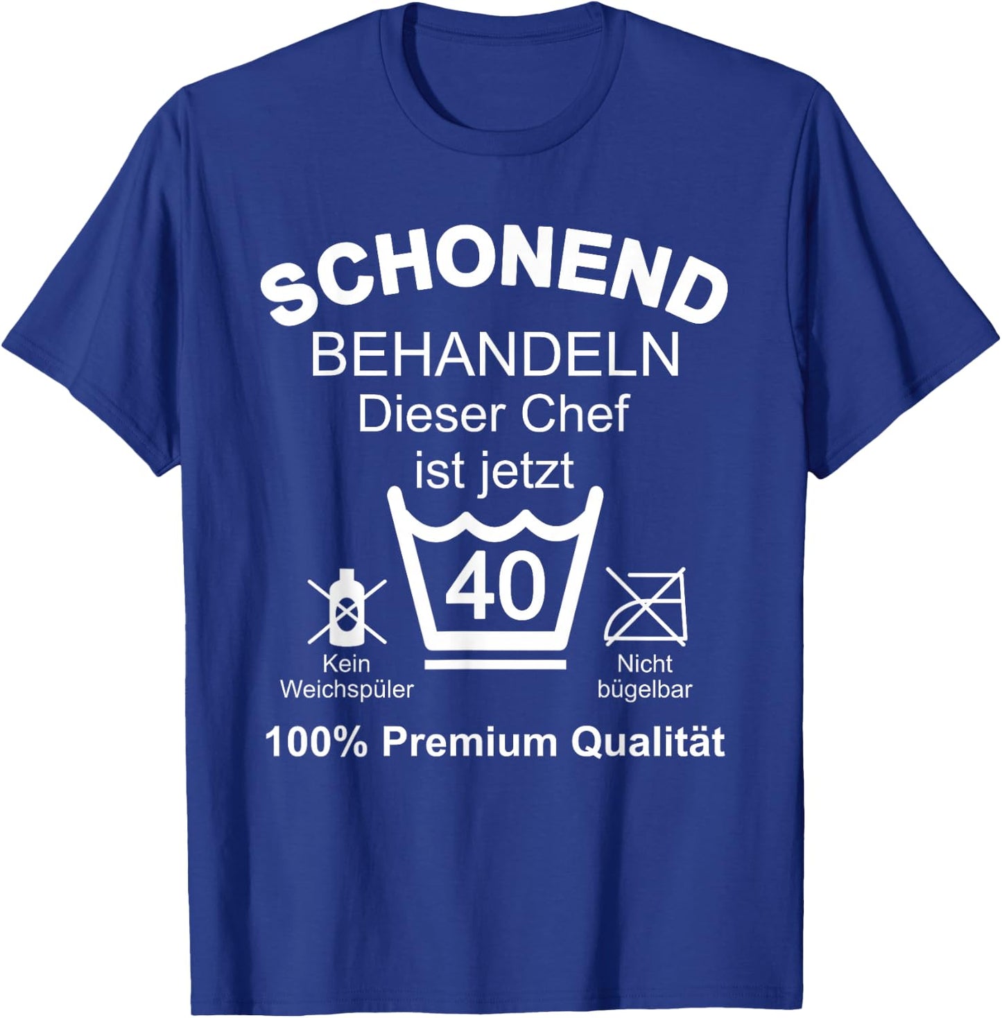 40th Birthday Men's Chef 40s 40 Years Man , black T-Shirt - T-Shirt | Royal