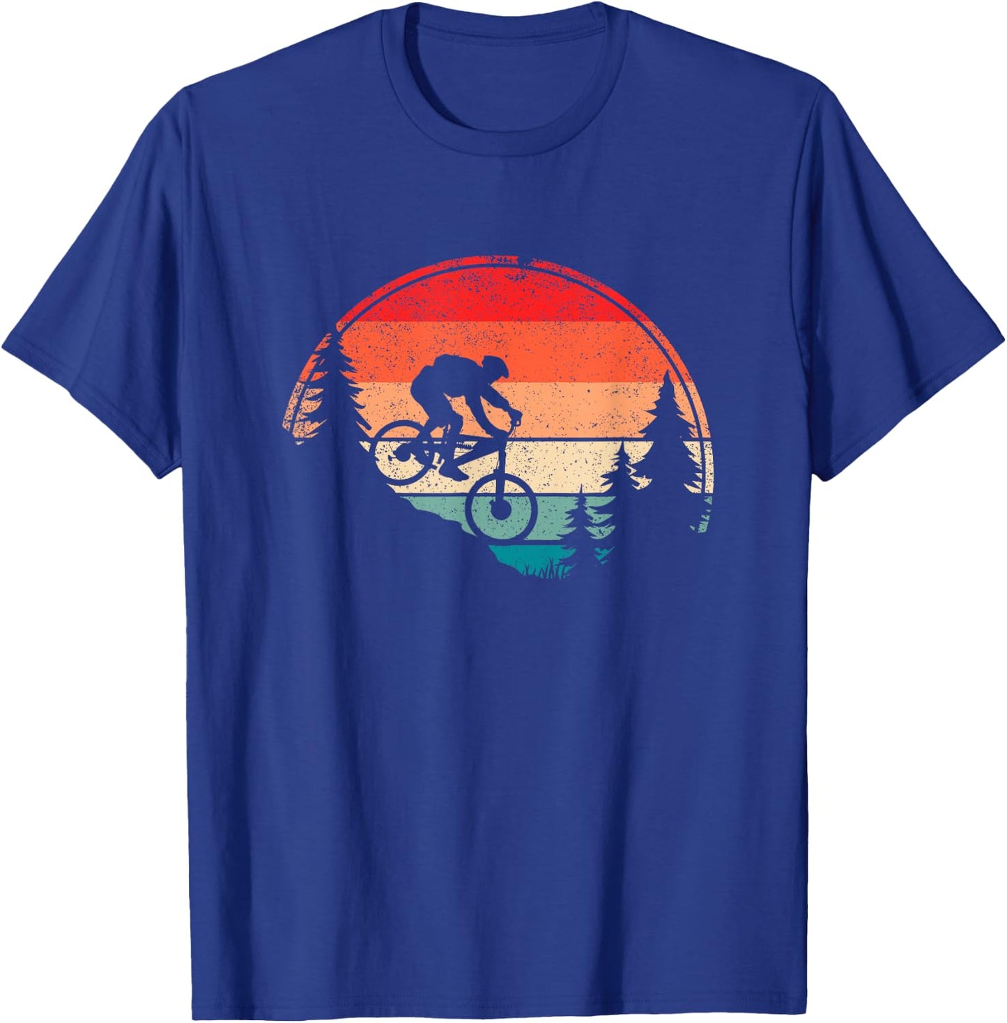 Retro Mountain Bike MTB Downhill Bicycle T-Shirt - T-Shirt | Royal