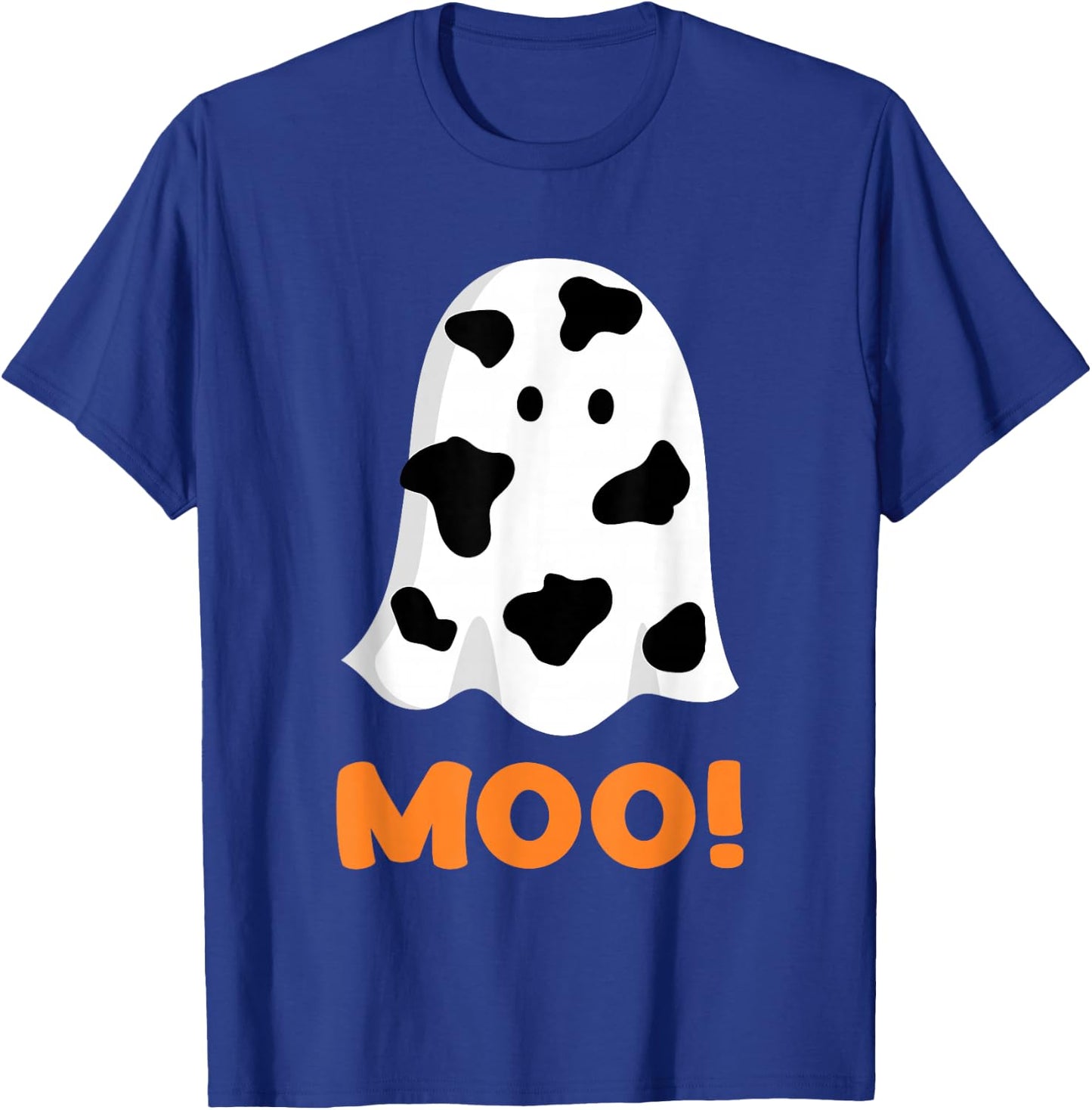 Funny cow print ghost with moo halloween costume T-Shirt - T-Shirt | Royal