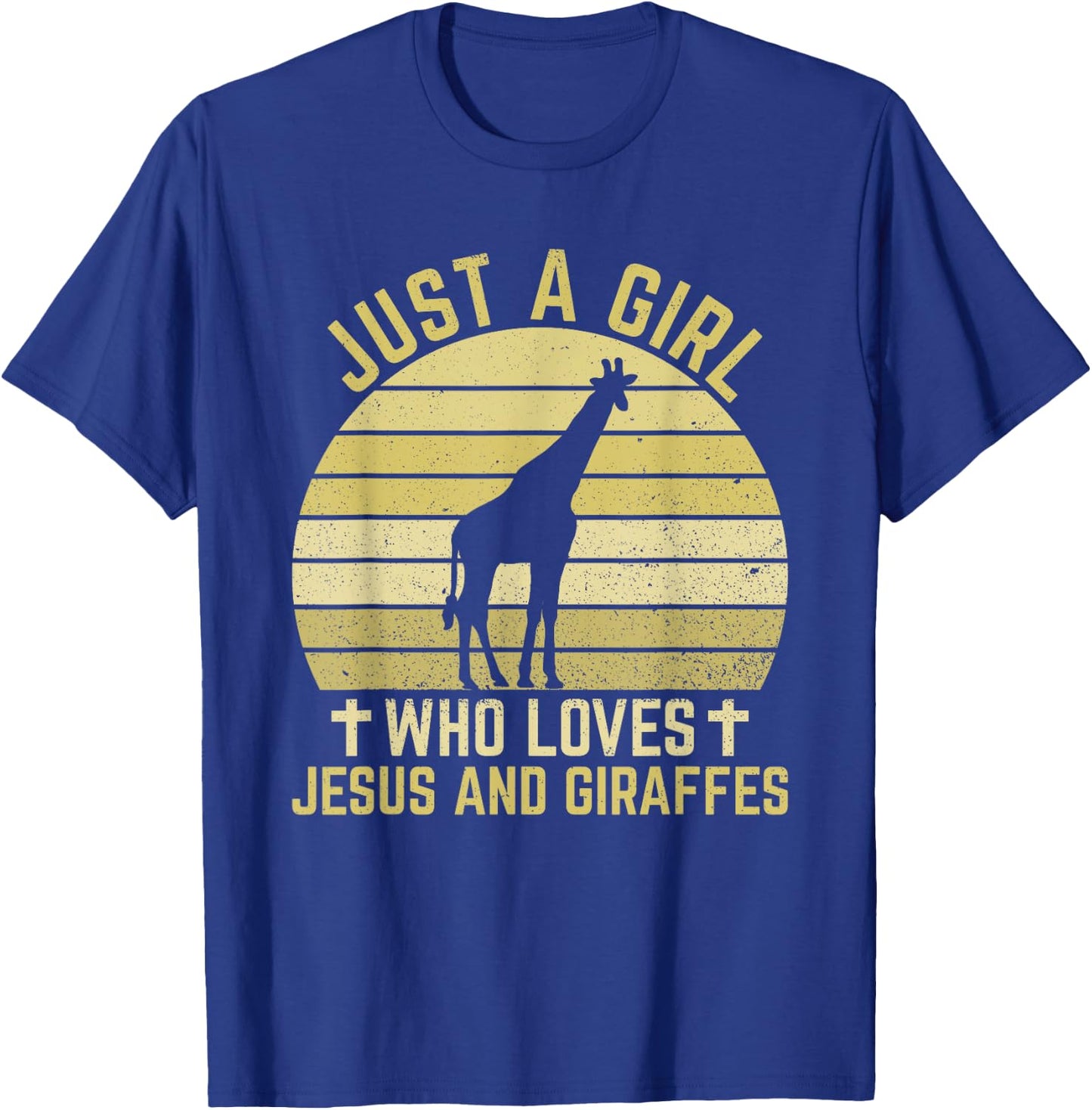 Jesus And Giraffes - Christian Girl And Women T-Shirt - T-Shirt | Royal