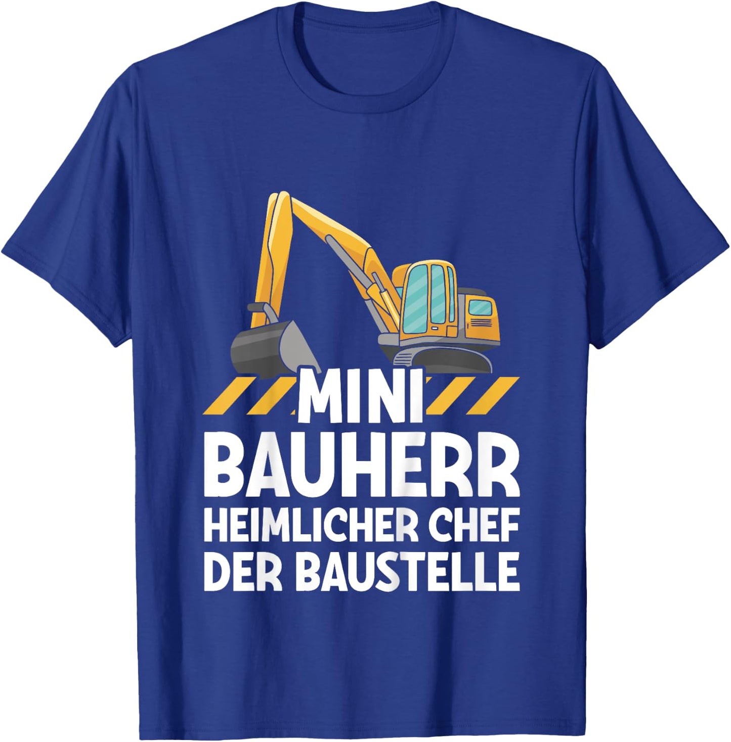 Bagger Jungs Mini Bauherr Chef Der Baustelle Baumeister T-Shirt - T-Shirt | Royal