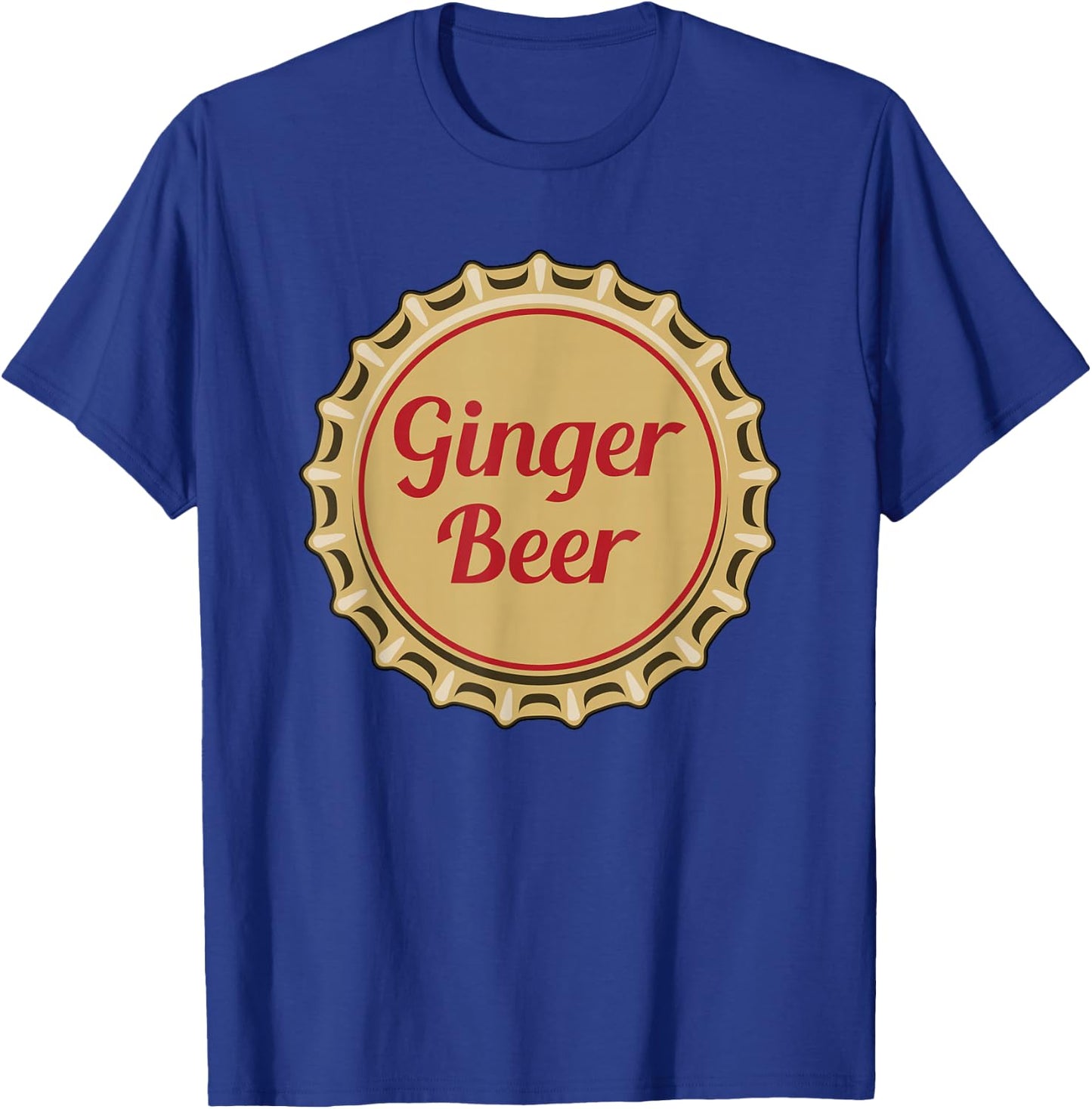 Ginger Beer Fizzy Water Bottle Top T-Shirt - T-Shirt | Royal
