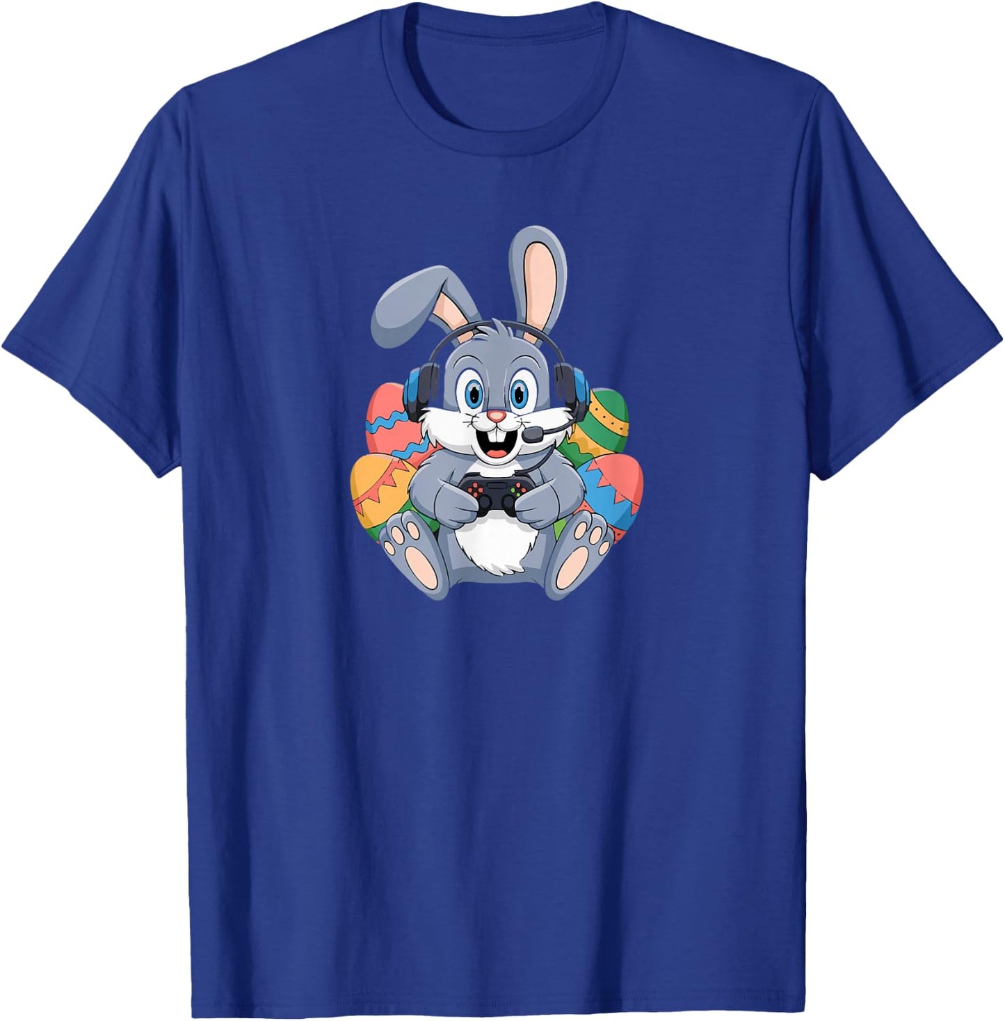 Easter Day Bunny Gamer Video Gaming Boys Men Kids T-Shirt - T-Shirt | Royal