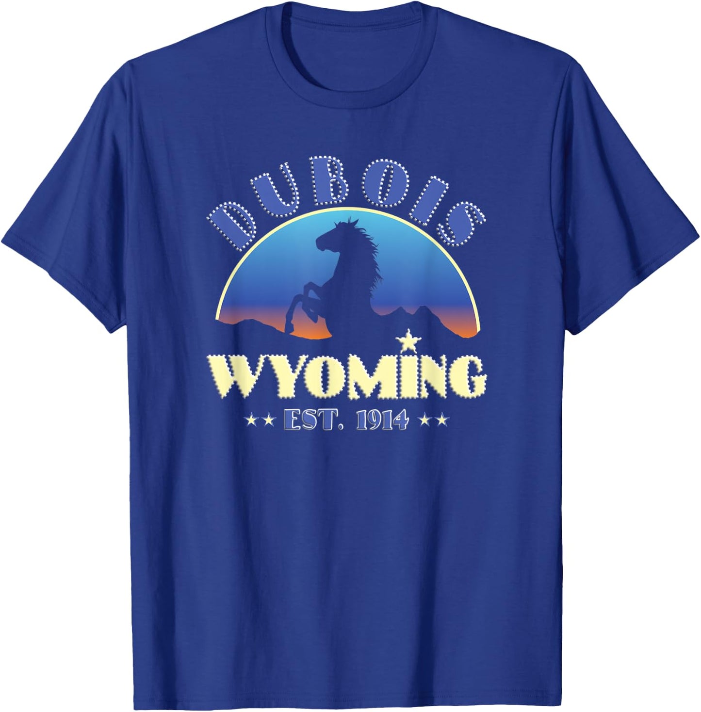Dubois Wyoming WY Wild Horse T-Shirt - T-Shirt | Royal