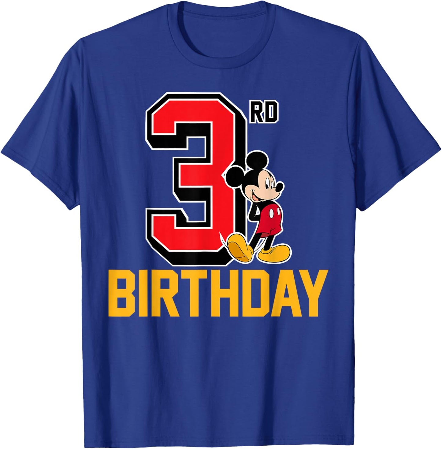 Disney - Mickey Mouse My 3rd Birthday T-Shirt - T-Shirt | Royal