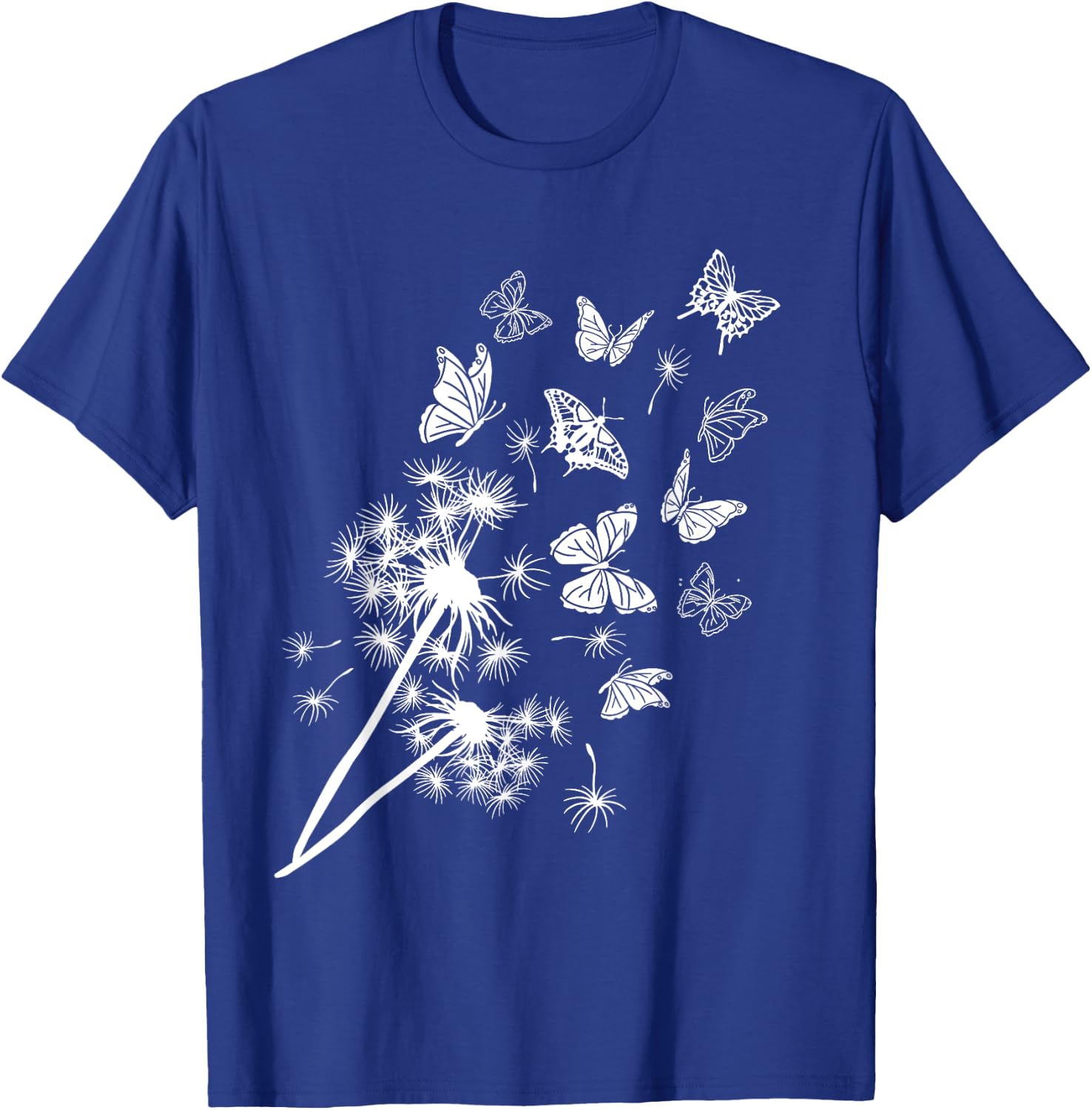 Pusteblume Butterblume mit Schmetterlingen Im Garten T-Shirt - T-Shirt | Royal