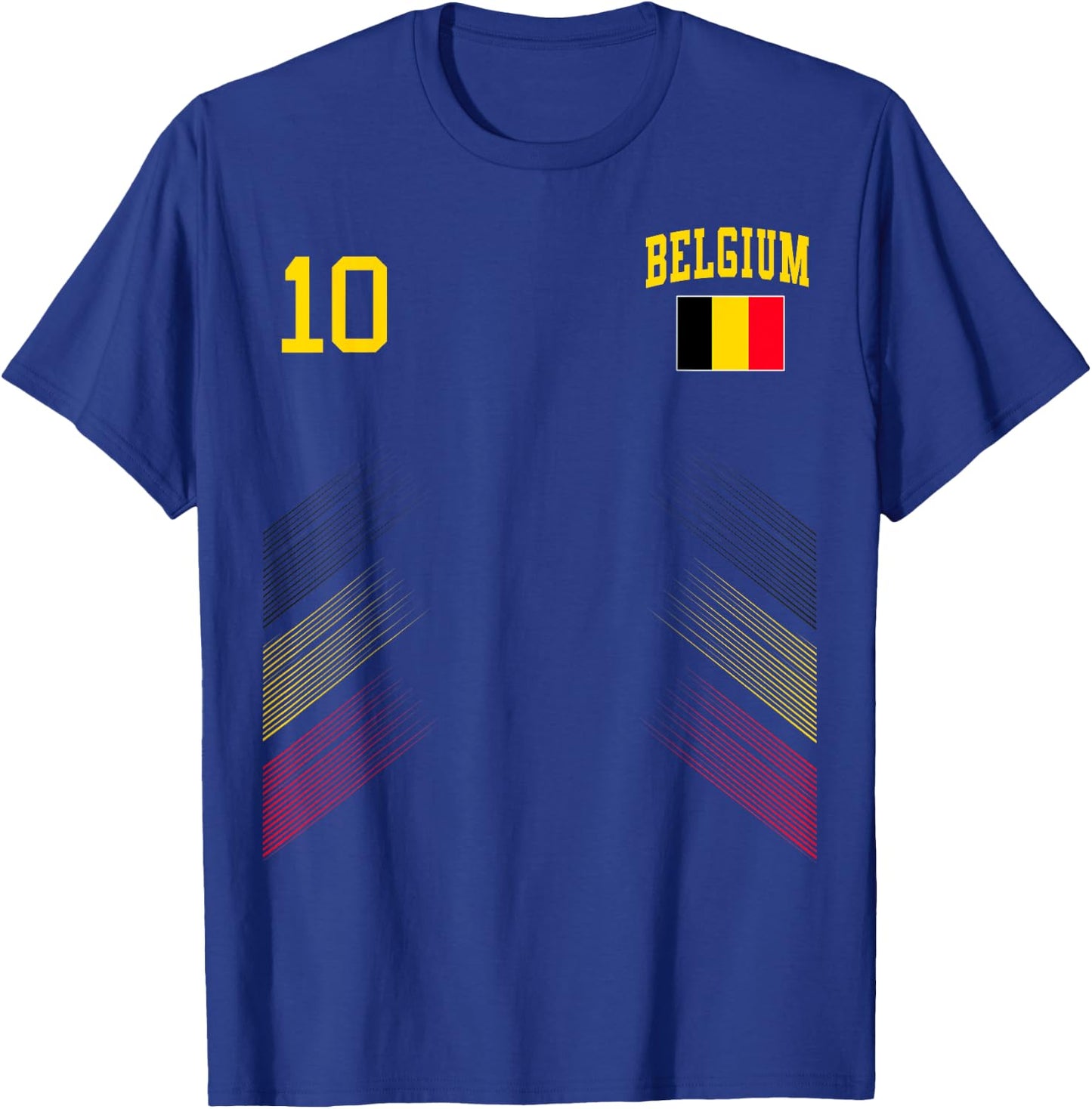 Belgien Fußball Fan Trikot Belgische Flagge Fußballliebhaber T-Shirt - T-Shirt | Royal