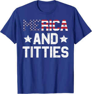 4th Of July Merica And Funny Patriotic Adult Humor Women Men T-Shirt - T-Shirt | Royal