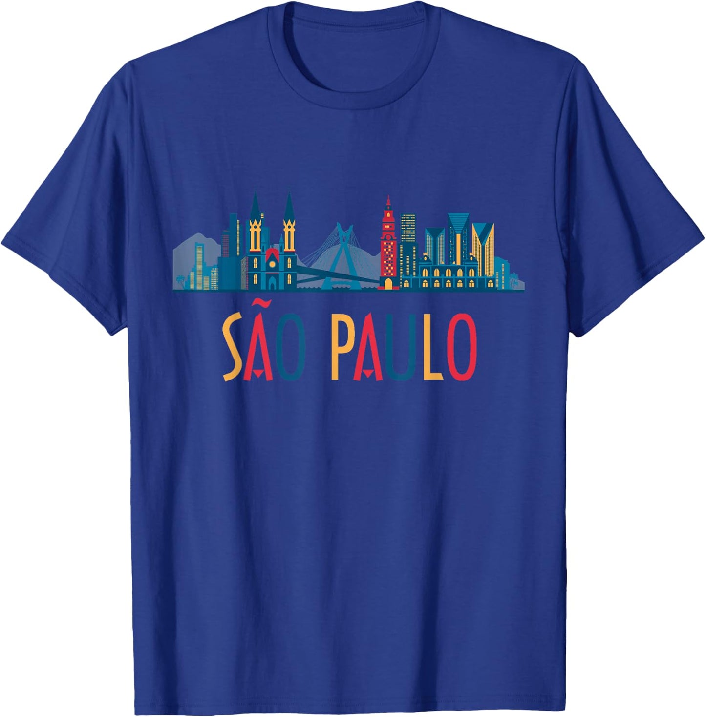 Sao Paulo Brazil Skyline Brazil Souvenir Gift T-Shirt - T-Shirt | Royal