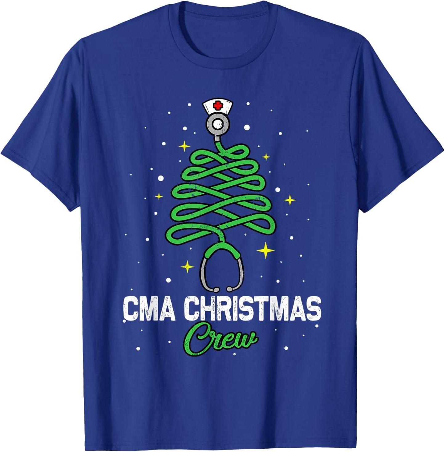 CMA Christmas Crew Cute Christmas Tree Xmas Lights Nurse T-Shirt - T-Shirt | Royal
