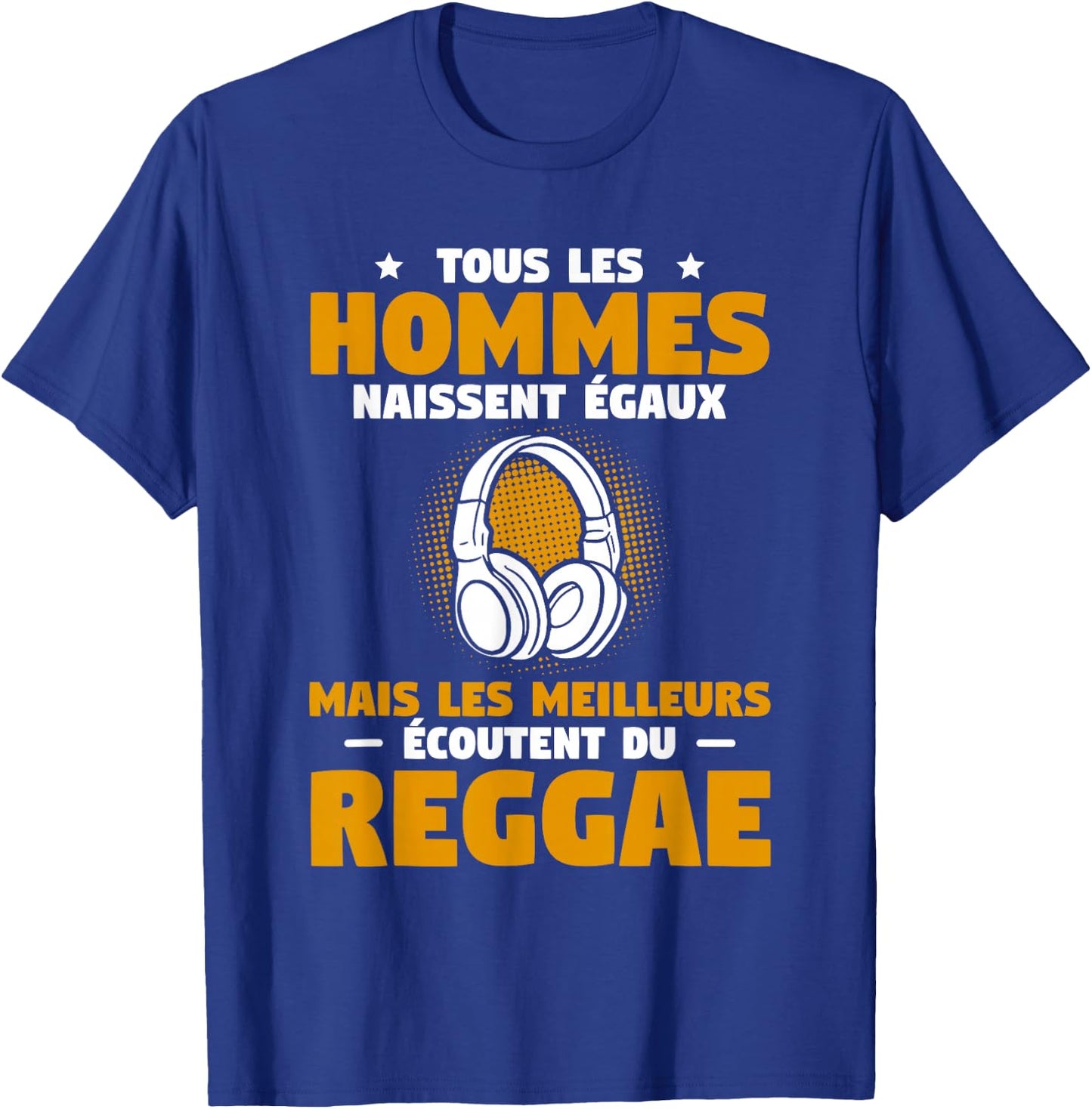 All Men Listen To Reggae , Black, S T-Shirt - T-Shirt | Royal